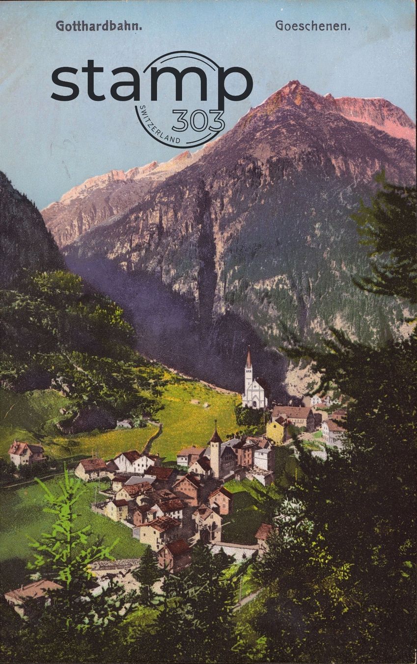 Ansichtskarten: AK Göschenen _ Gotthardbahn – Gebraucht aus Eggersriet von stamp303