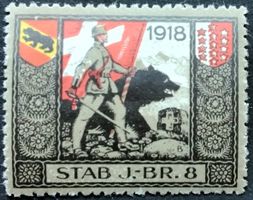 Soldatenmarke 1.WK, Stab Inf Brigade 8, braun, Wi 3.Div 112