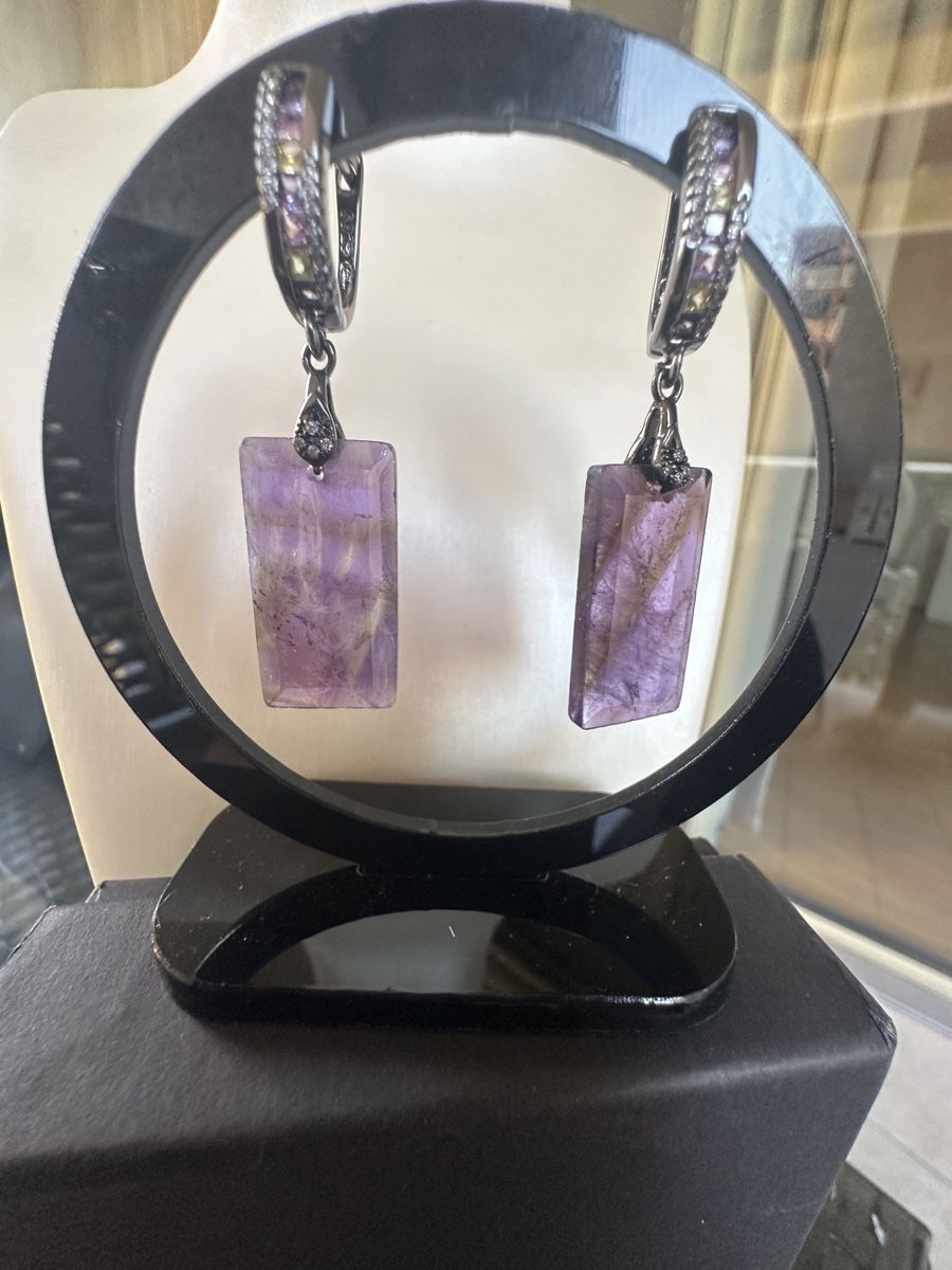 Orecchini pendenti & Orecchini a lobo: Elegante Amethyst Ohrringe,  Handarbeit – Nuovo e nell'imballaggio originale da Kriens venduto da Hortensie6 2