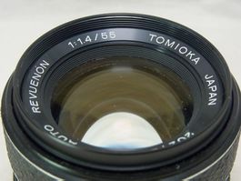 SommerAktion Tomioka beschriftet Auto Revuenon 55mm f1.4 M42