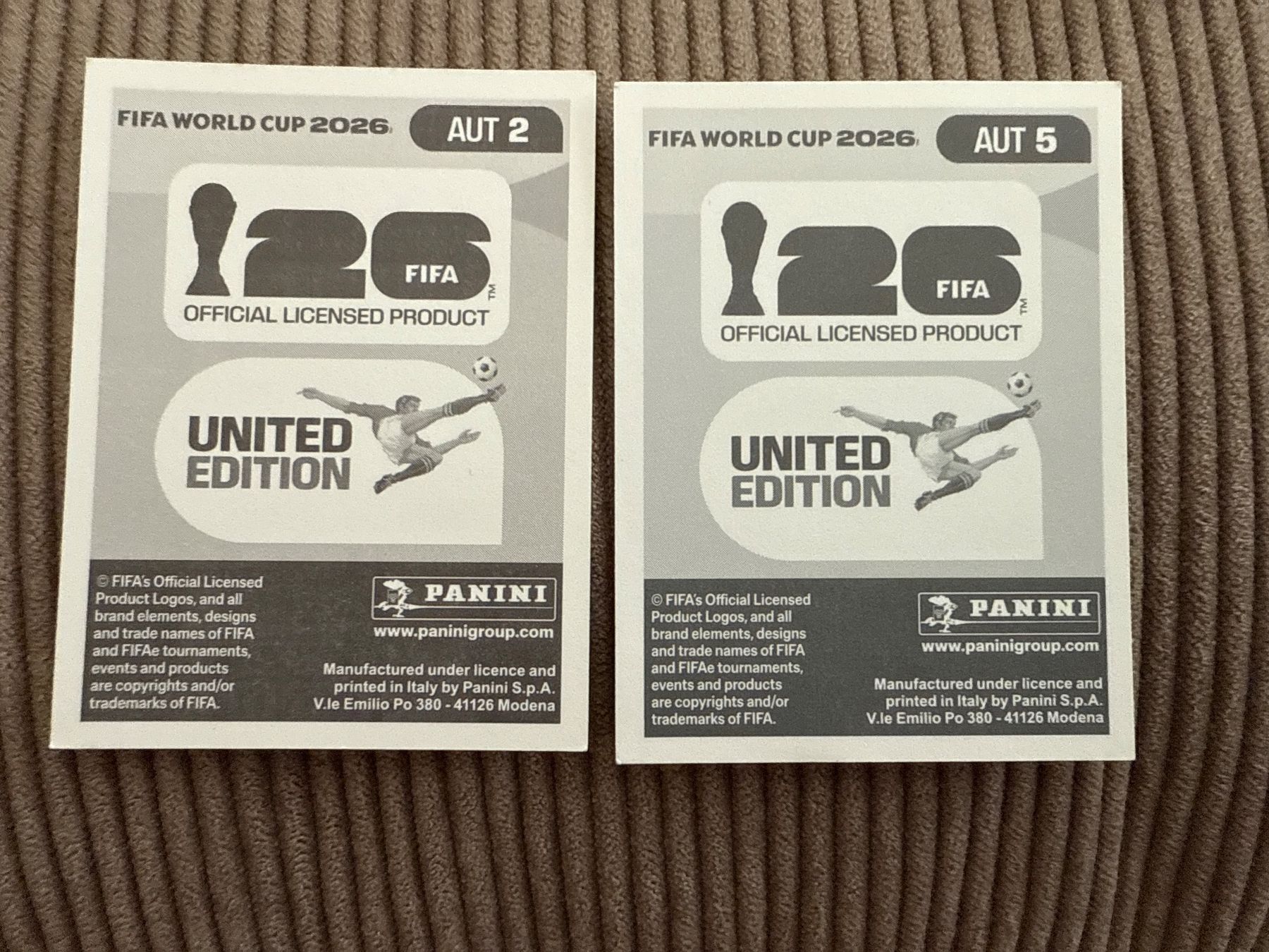 Panini Carte collezionabili: AUT 2,5 – Usato da Savigny venduto da Kinderboutique