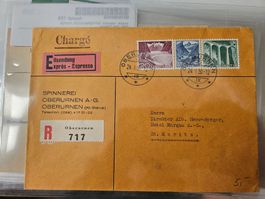 Express Brief Spinnerei Oberurnen 1950 für 3.--