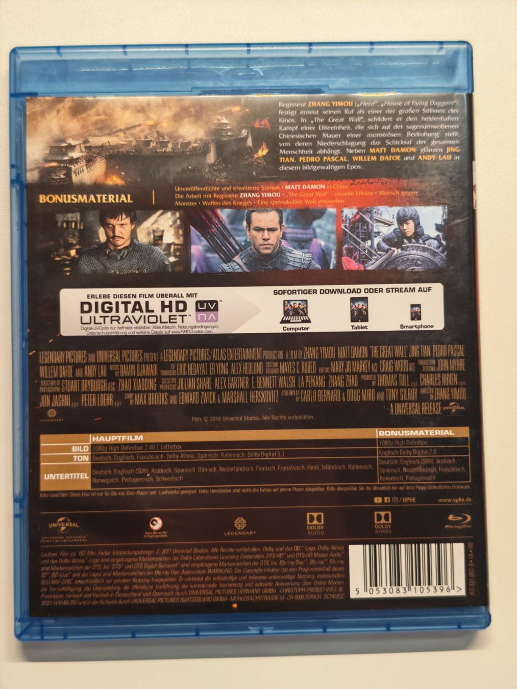 Tous les DVDs: The Great Wall – D'occasion à Liestal par Kratzilla 2