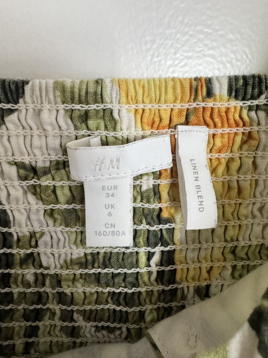 H&M Vestiti: H&M linen blend lemon pattern dress – Usato da Zürich venduto da Lovelyperfumes 1