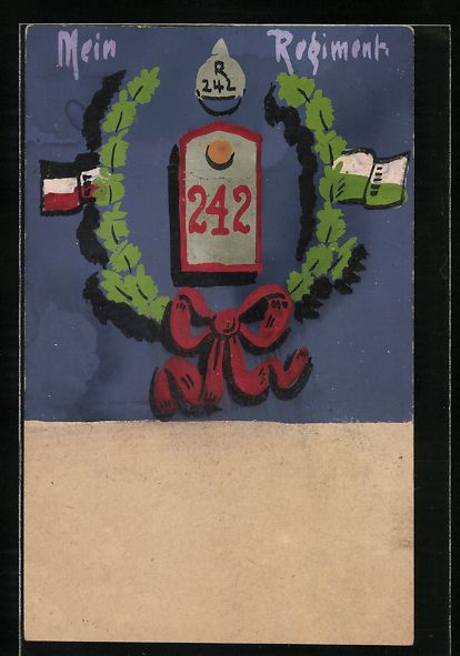 Cartes postales: Handgemalt: Schulterklappe des 242. Regi – D'occasion à Berlin par bartko-reher
