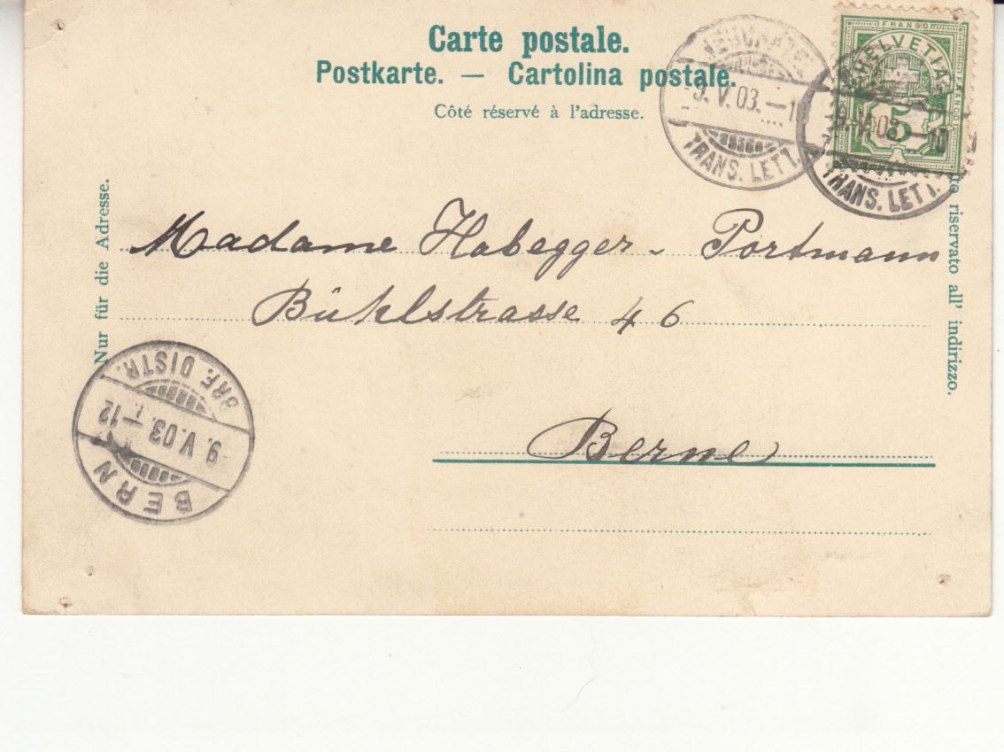 Cartoline postali: Neuchâtel 1903 – Usato da Bürglen TG venduto da StampGraf 1