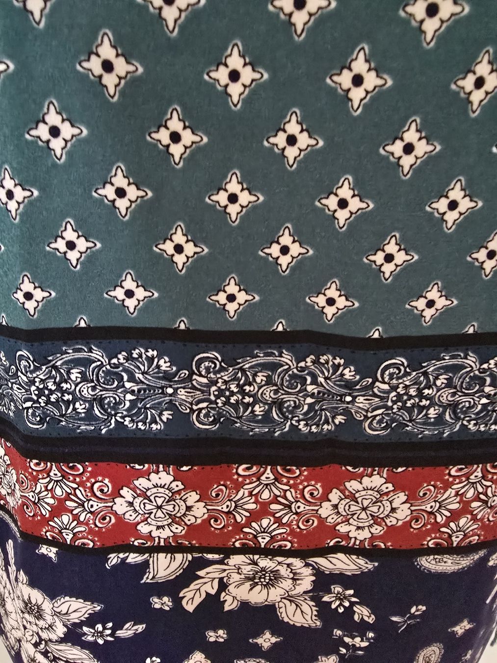 Camicette: Linea Tesini Boho Patchwork Bluse S 36 – Mehrfarbig Paisley – Nuovo (secondo la descrizione) da Tecknau venduto da Leni_SecondLove 4