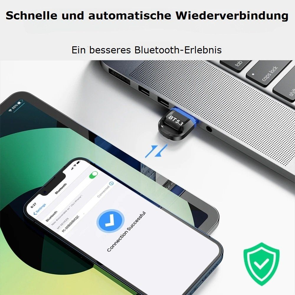 Unità & Adattatore: Bluetooth 5.3 USB-Adapter | PC, Maus, Tastatur, Audio-Sender – Nuovo e nell'imballaggio originale da Winterthur venduto da SwissTechStore 5