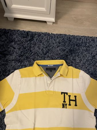 Polo Shirt Tommy Hilfiger Gestreift Gelb Gr. M