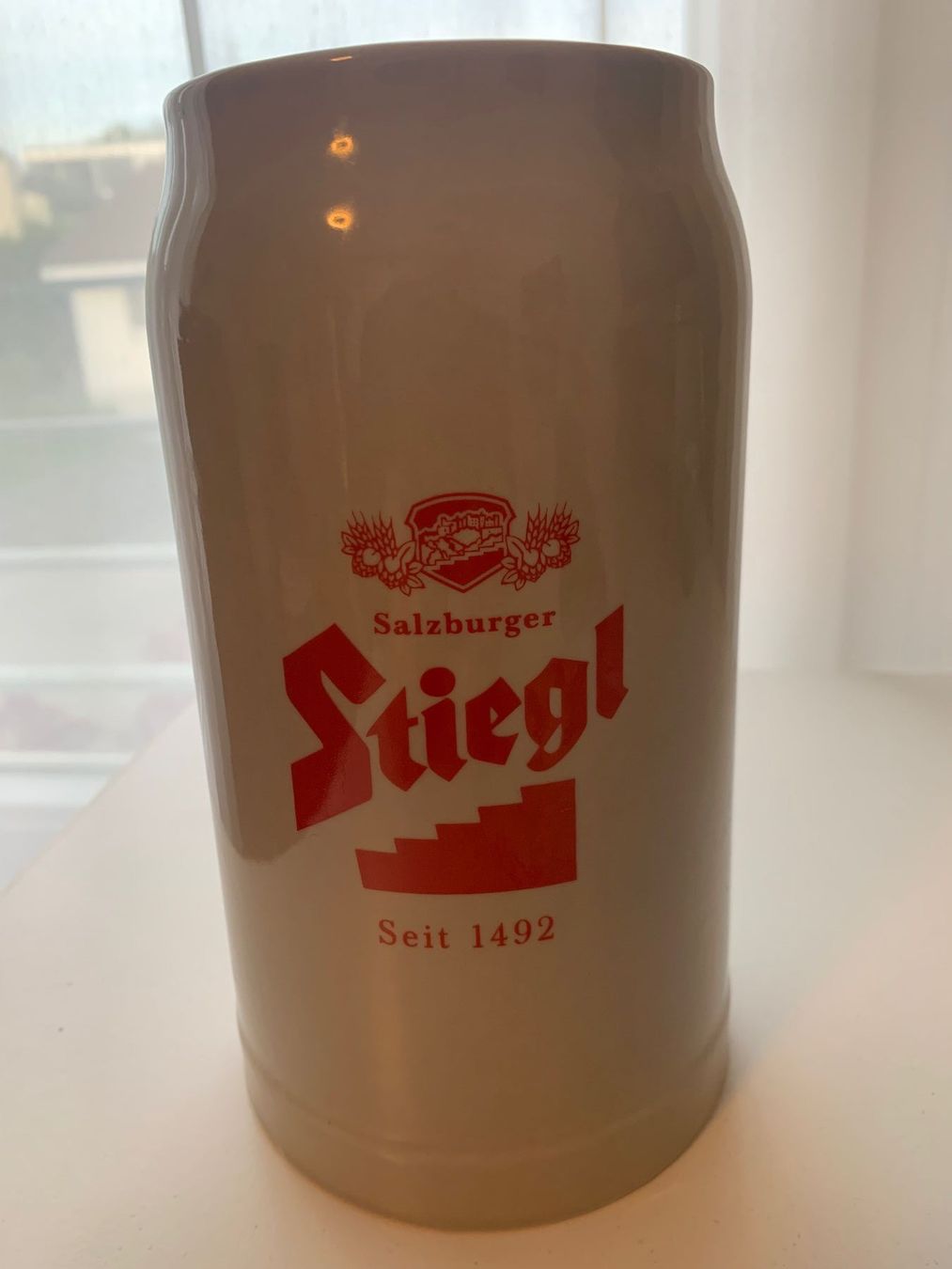 Caraffe: Stiegl Steinkrug grau 1 Liter – Usato da Biel-Benken BL venduto da pad_dx9p