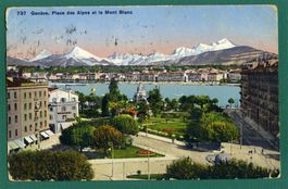 Genève, Place des Alpes et le Mont-Blanc, 1923