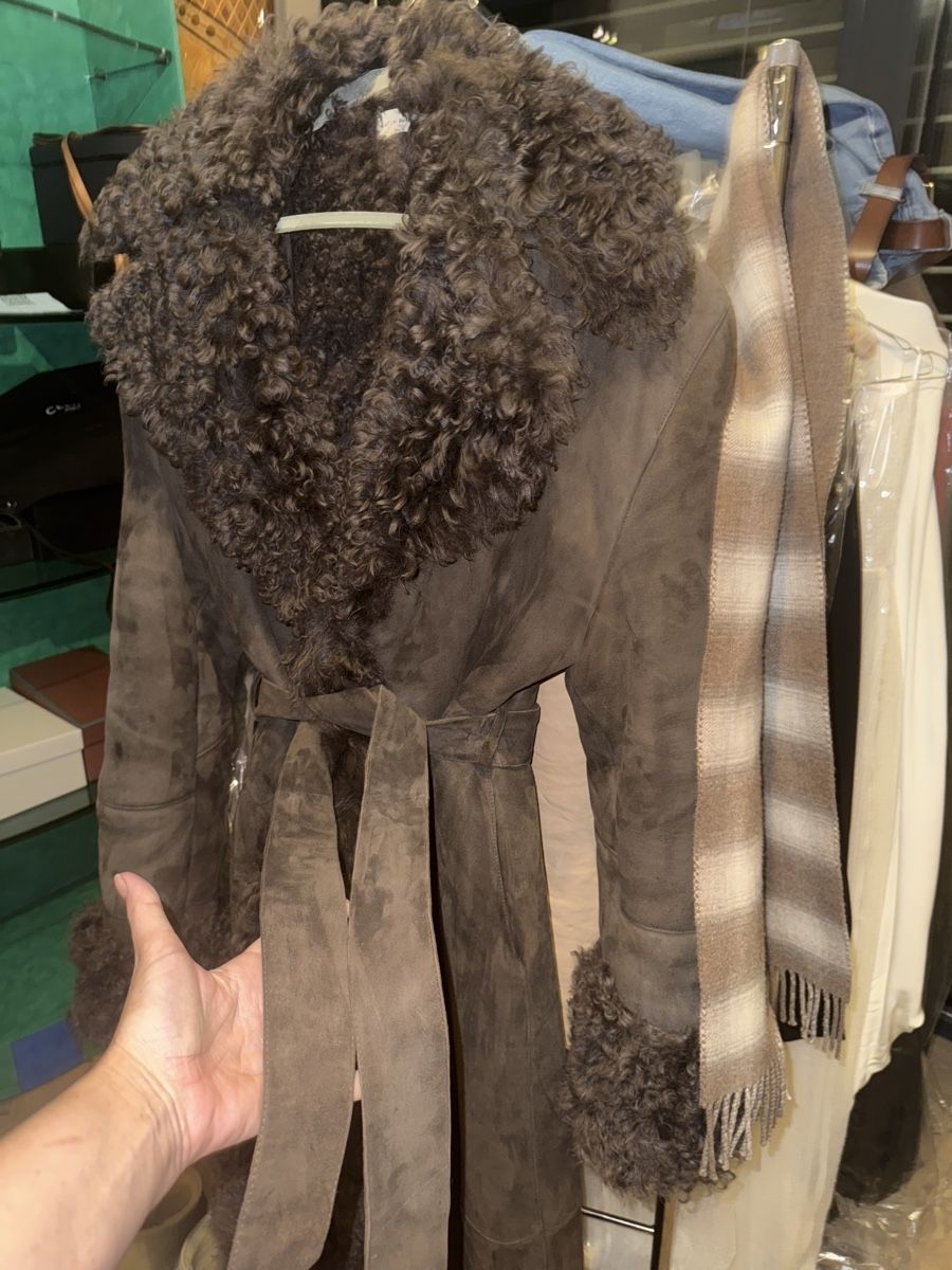 Cappotti: Long Suede Shearling belted Coat – Nuovo (secondo la descrizione) da Genève venduto da val_rp9x 4