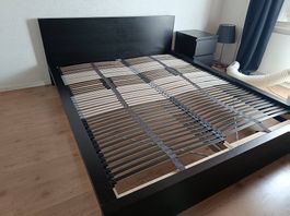 Ikea Malm Bett schwarz