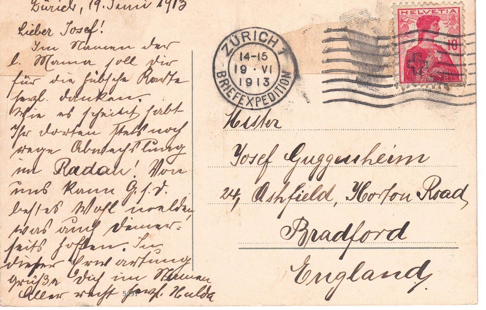 Cartoline postali: 1913 Zürich, Bahnhofplatz – Usato da Kreuzlingen venduto da Koi4 1
