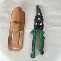 Blechschere Wiss mit Ledertasche gebrauchter Zustand