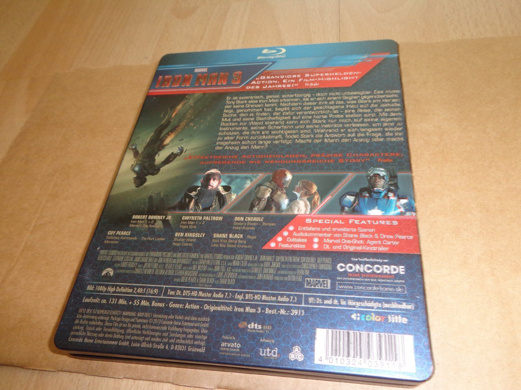 Alle DVDs: Iron Man 3 BLU-RAY STEELBOOK – Gebraucht aus Olten von Disc-Ausverkauf 2