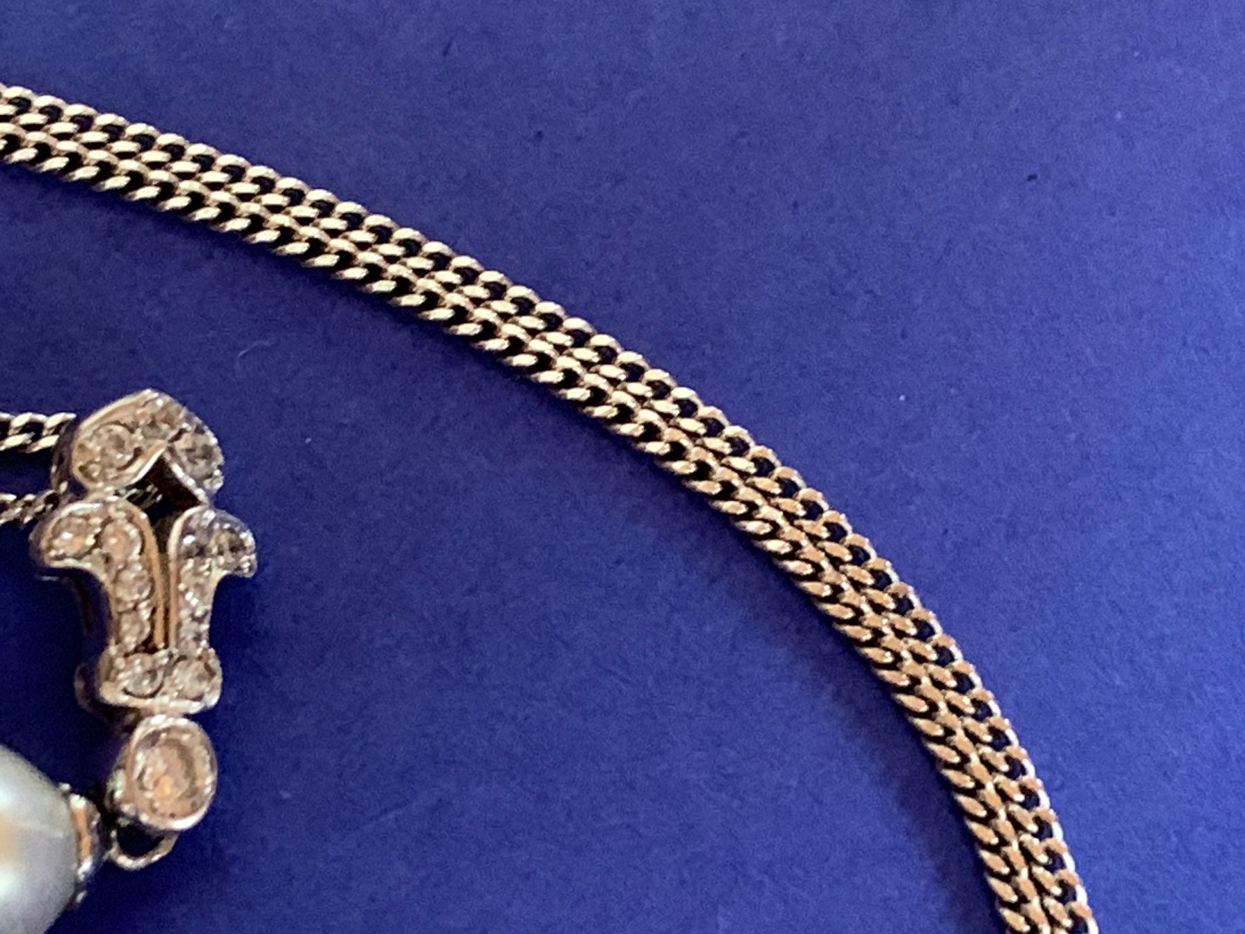 Catenine: Panzerkette Silber Perlenanhänger (48cm) – Usato da Laufen venduto da Bellavitaboom 3
