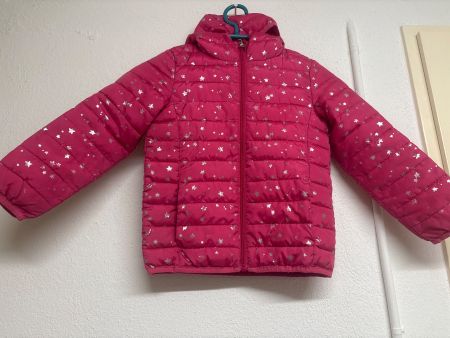 Steppjacke pink mit Sternen Grösse 128 sehr guter Zustand
