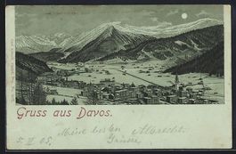 Mondschein-Lithographie Davos, Ortspanor