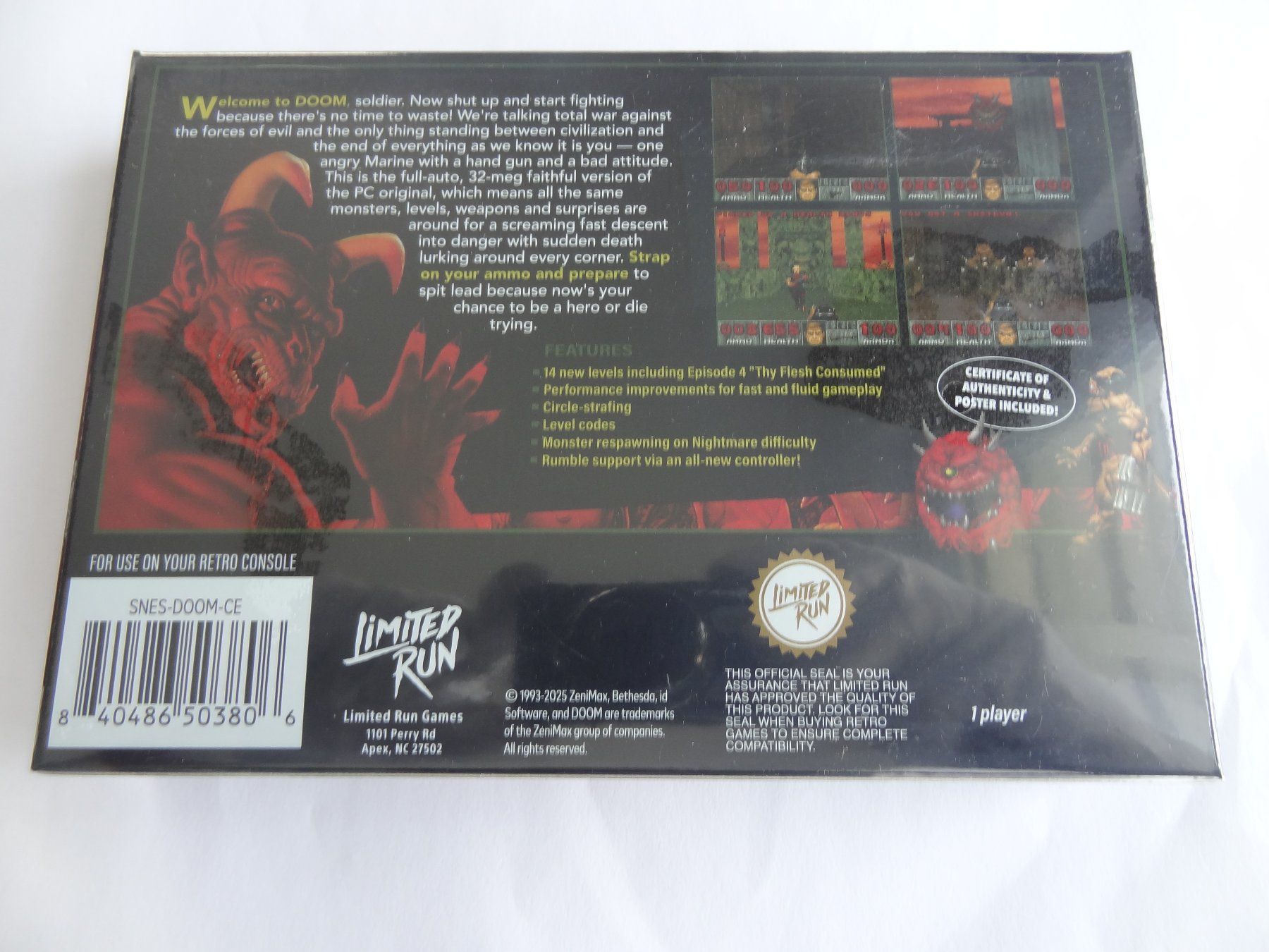 Giochi: DOOM COLLECTOR'S Ed. SNES LRG | 1 von 666 + Pad / Controller – Nuovo e nell'imballaggio originale da Lyss venduto da Famicom 1