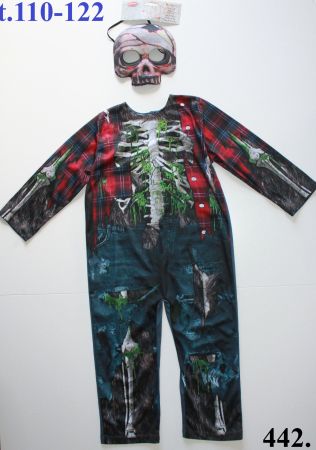 Costume squelette  / Skelett t. 110 - 122