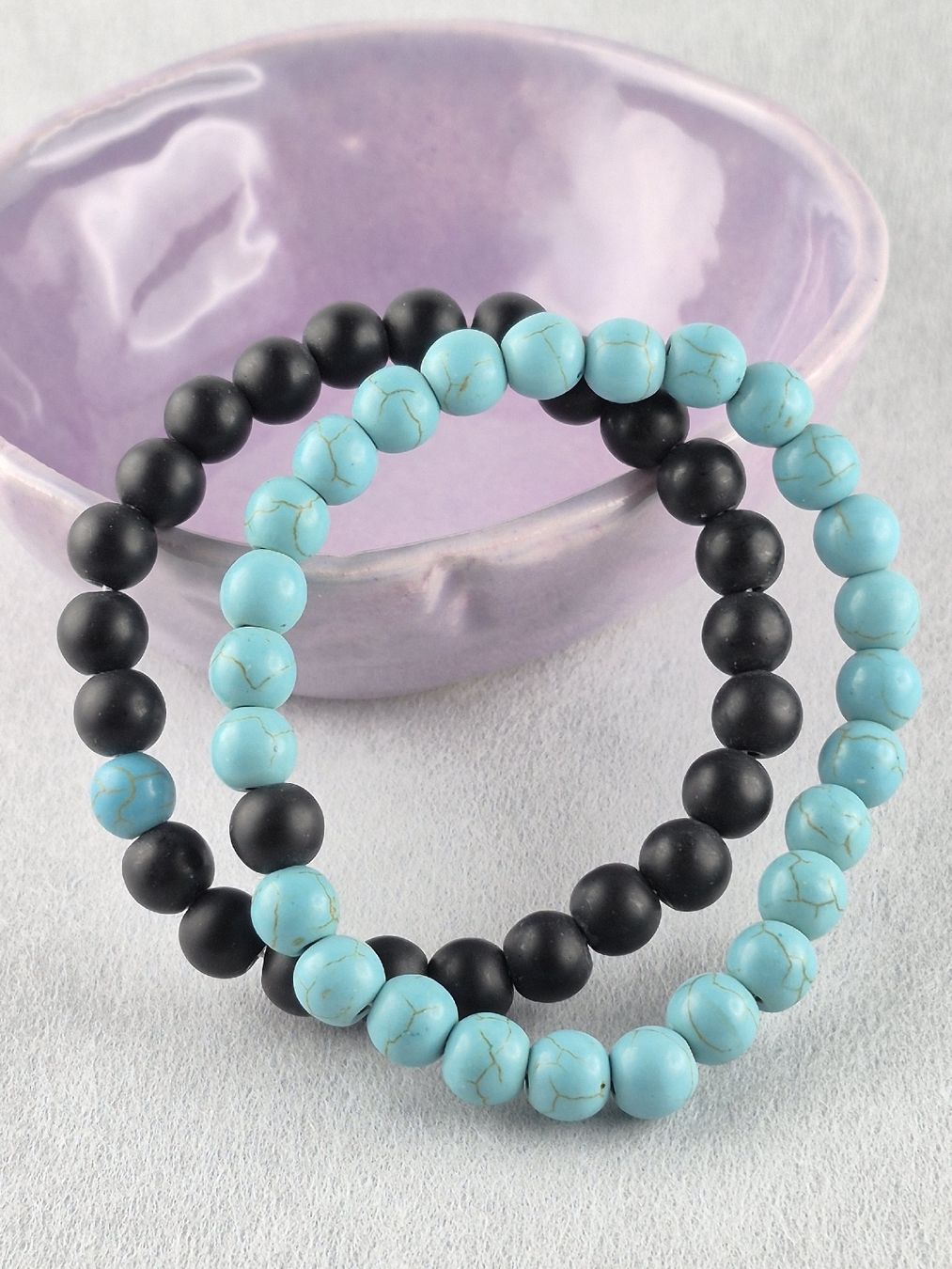 Armbänder & -reifen: Naturstein Yin Yang Perlen Armband/ 2 Teile – Neu und originalverpackt aus Wädenswil von Orso31 1