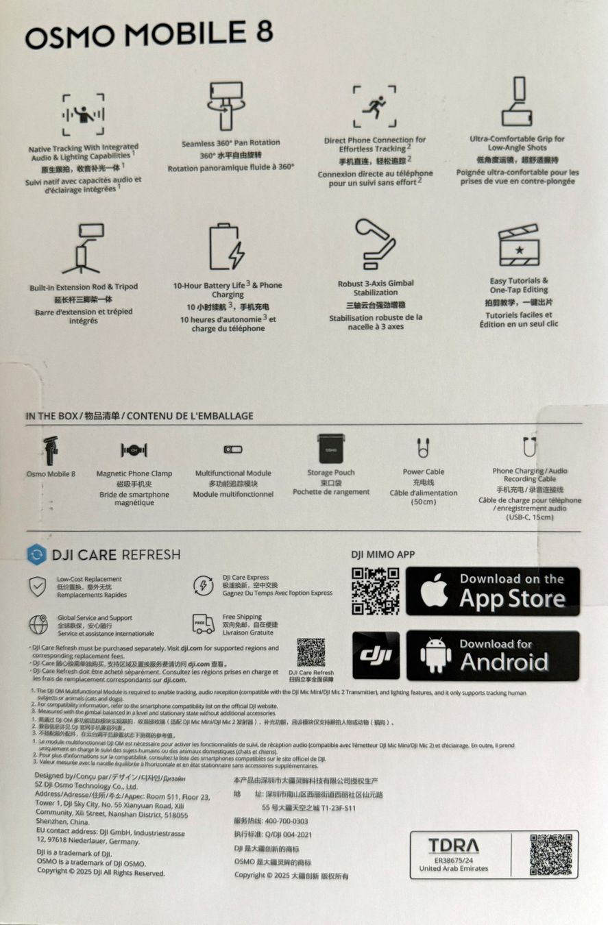 Treppiedi & Teste: DJI OM8 Smartphone Gimbal neu – Nuovo e nell'imballaggio originale da Ettingen venduto da bupy 1