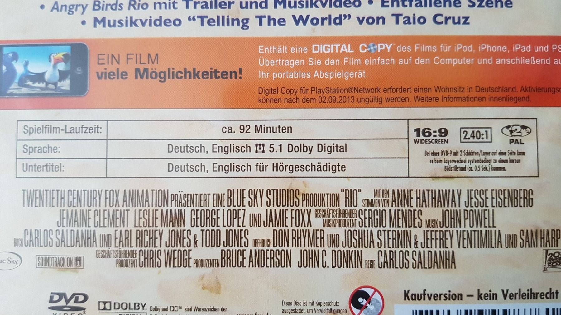 Tutti i DVDs: DVD Rio – Usato da Oetwil am See venduto da fineli2 1