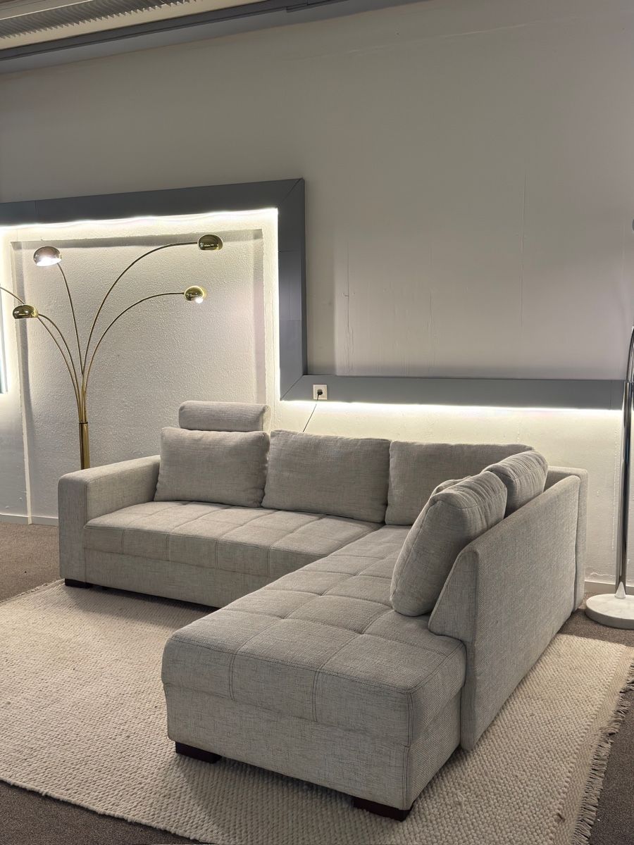 Divani: Ecksofa Hellgrau mit BettFunktion – Usato da Fehraltorf venduto da Sofalab.swiss 1