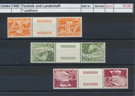 1950 "Technik und Landschaft" - Zwischensteg, ** postfrisch