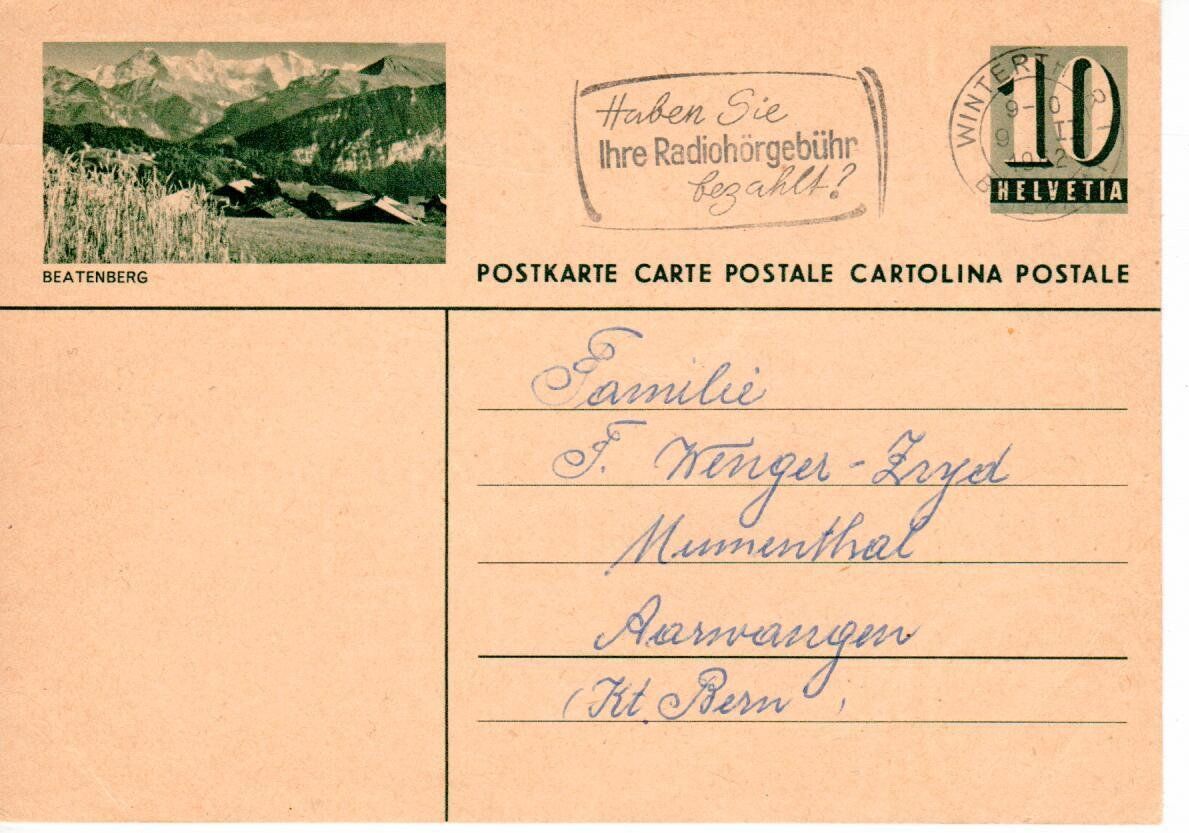 Tutti i francobolli: Bildpostkarte Beatenberg – Usato da Wolhusen venduto da Curver9