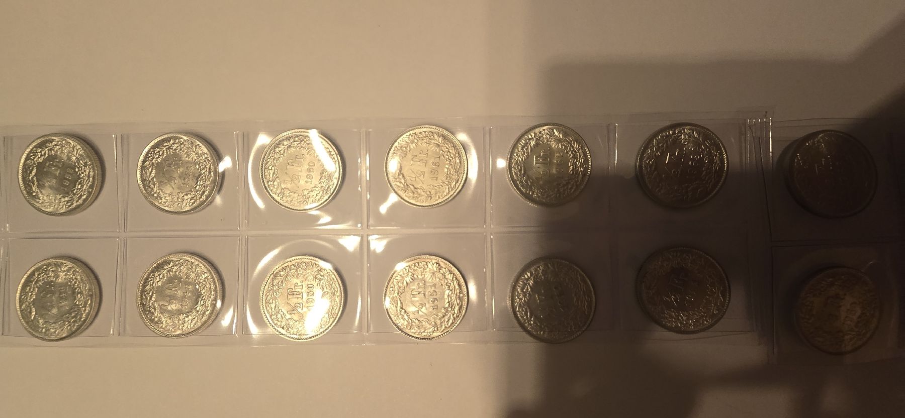 Toutes les monnaies: pieces 50cts 1940 a 1967 – D'occasion à Fribourg par yan_z5fr 2