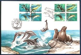 1990 Russland - USA Ausgabe FDC Meerestiere - Grossbrief