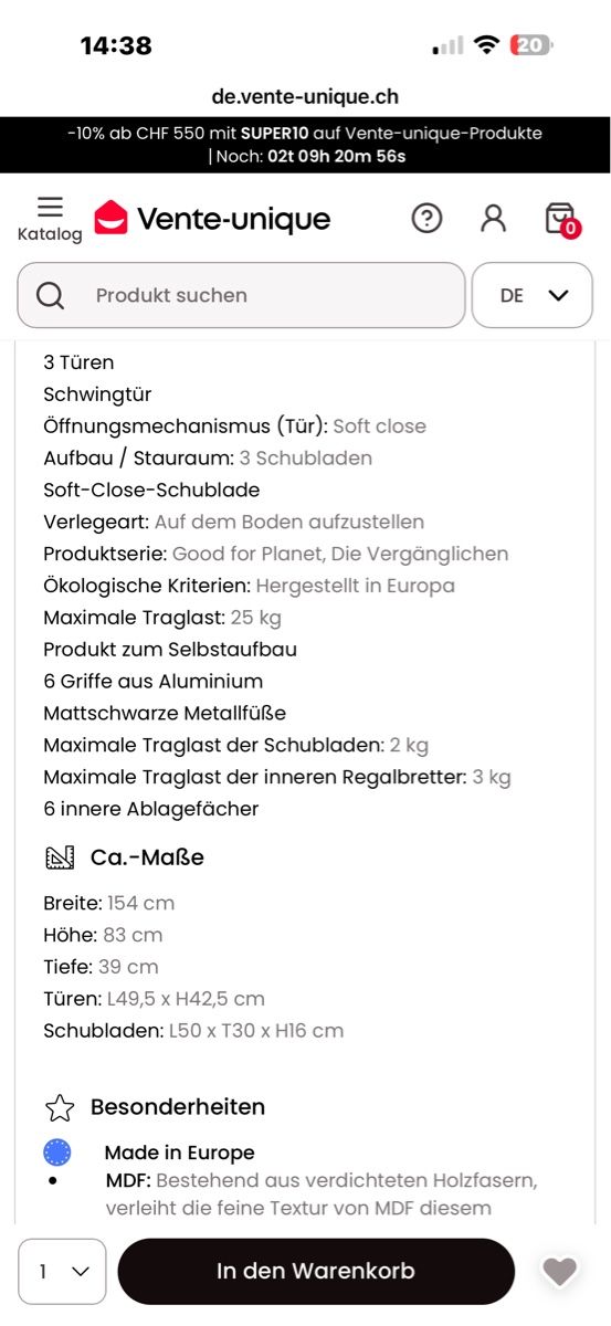 Büffets: Sideboard Pascal Morabito Liuba Grau – Gebraucht aus Küsnacht ZH von Helenassecondhand 4