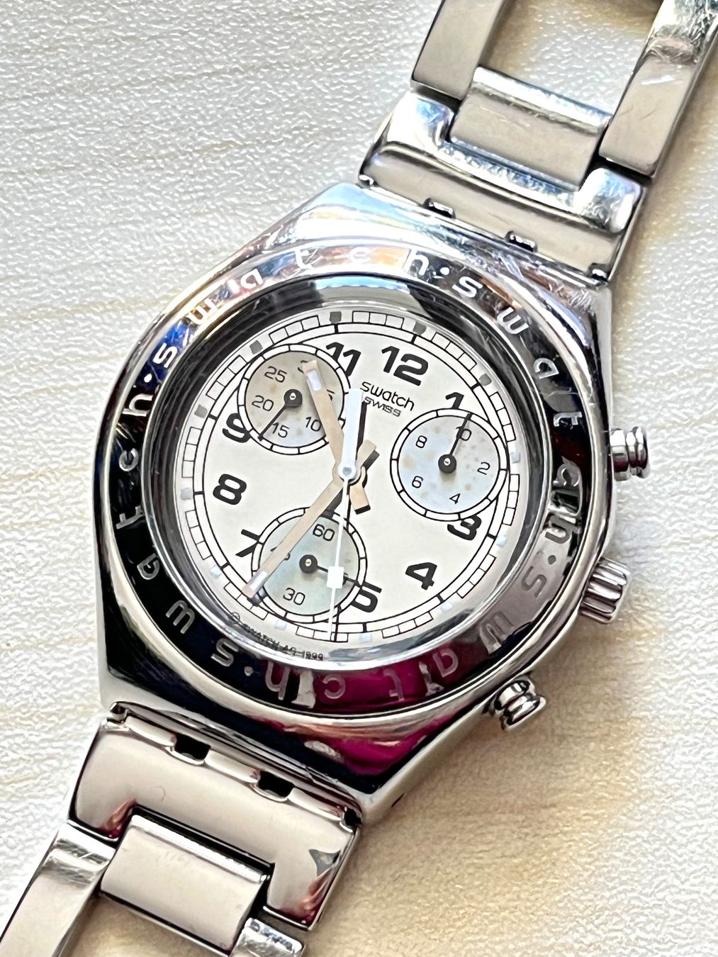 Swatch Orologi: Swatch Irony Chrono, Edelstahl – Usato da Grenchen venduto da chththl