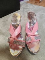 Pantoletten Aneu rosa mit Strass Grösse 40 gebraucht
