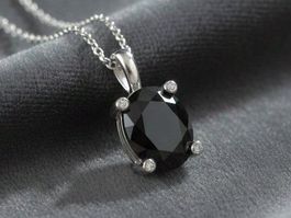 Silber 925 Onyx Zirkonia Anhänger - Neu