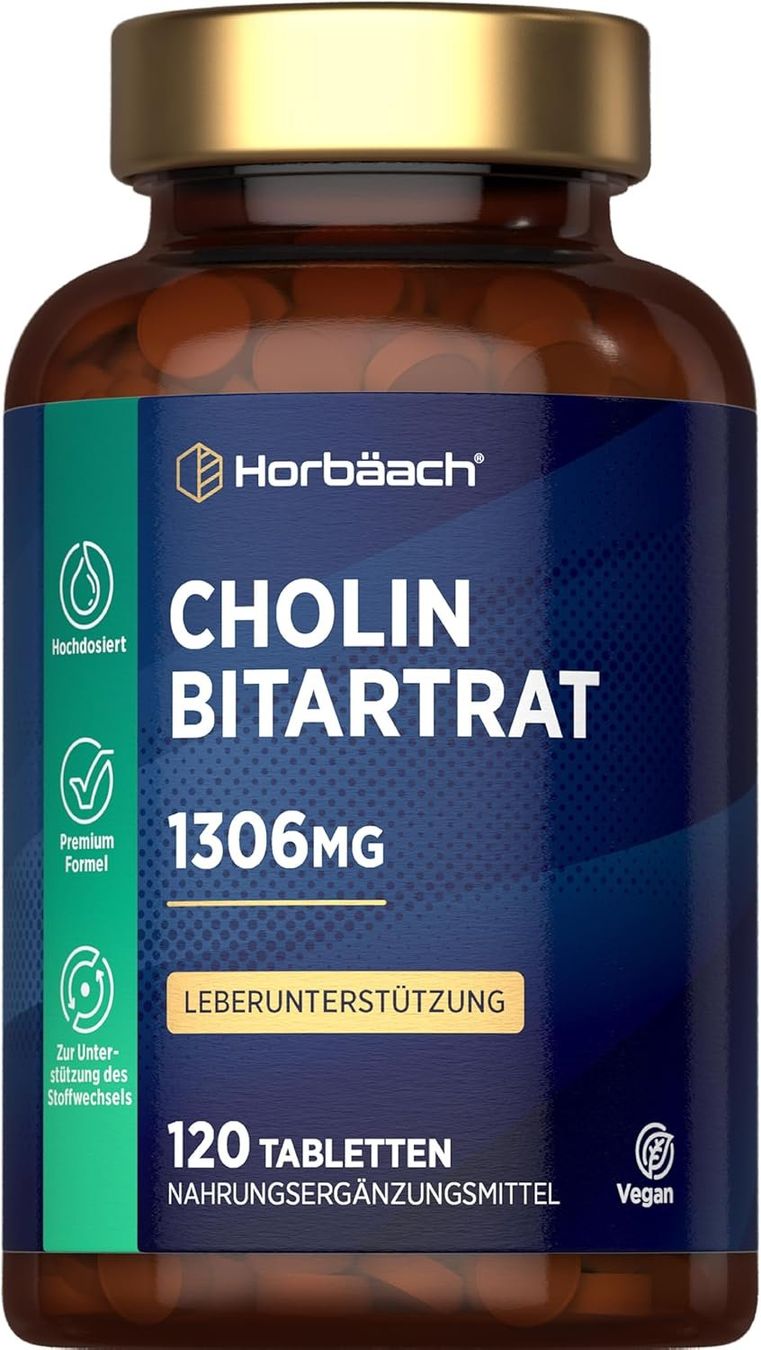 Lebensmittel & Spezialitäten: Cholin 1305 mg Tabletten 120 Stk Vegan – Neu und originalverpackt aus Suhr von SchnapperCH