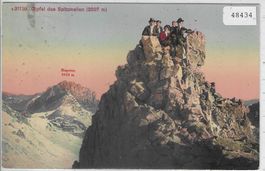 Gipfel des Spitzmeilen - Bergsteiger - Litho