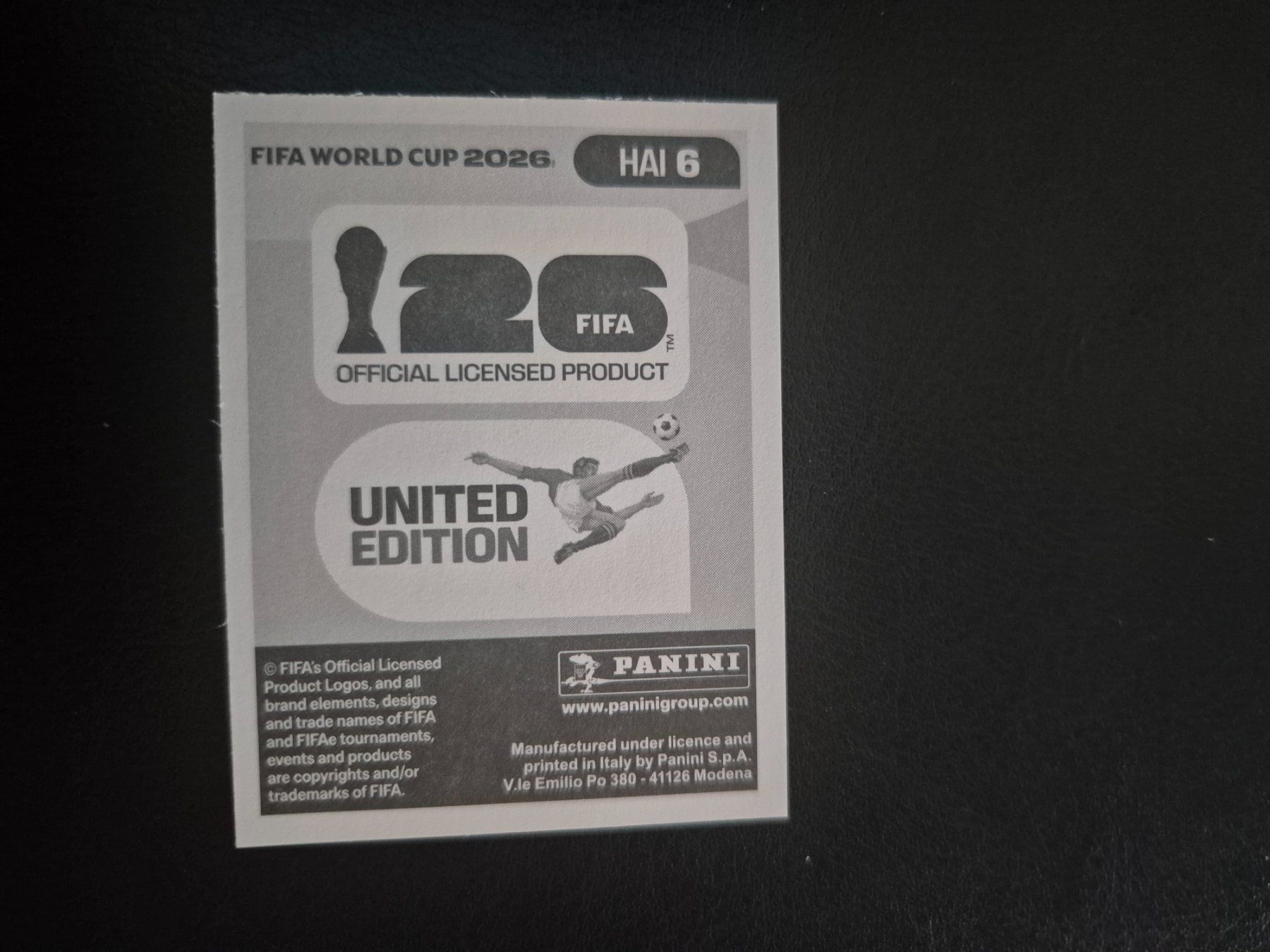 Panini Carte collezionabili: Panini WM 26 HAI 6 – Nuovo (secondo la descrizione) da Rorschacherberg venduto da AJ3108 1
