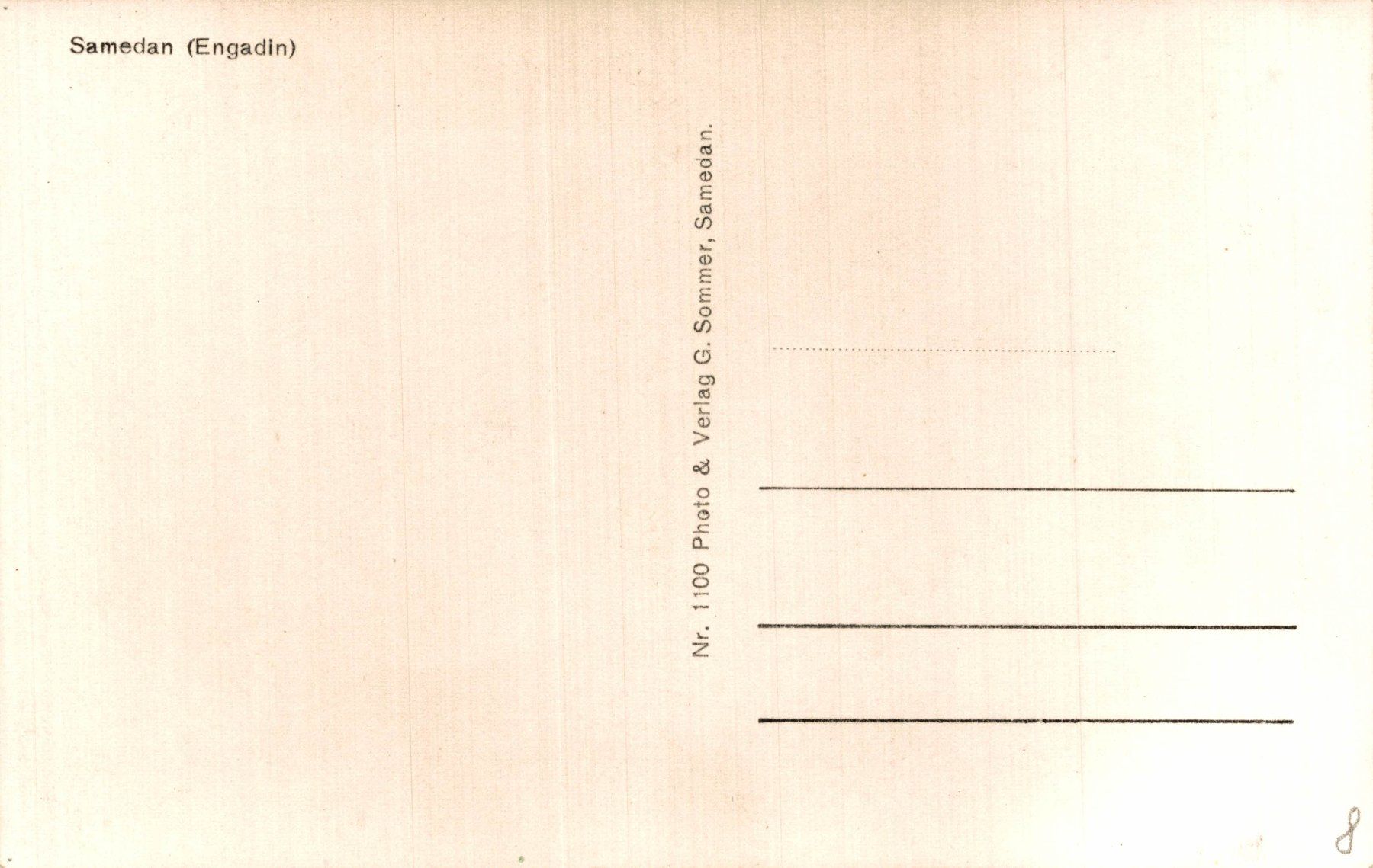 Cartoline postali: Samedan (Engadin) – Usato da Bronschhofen venduto da Astore 1