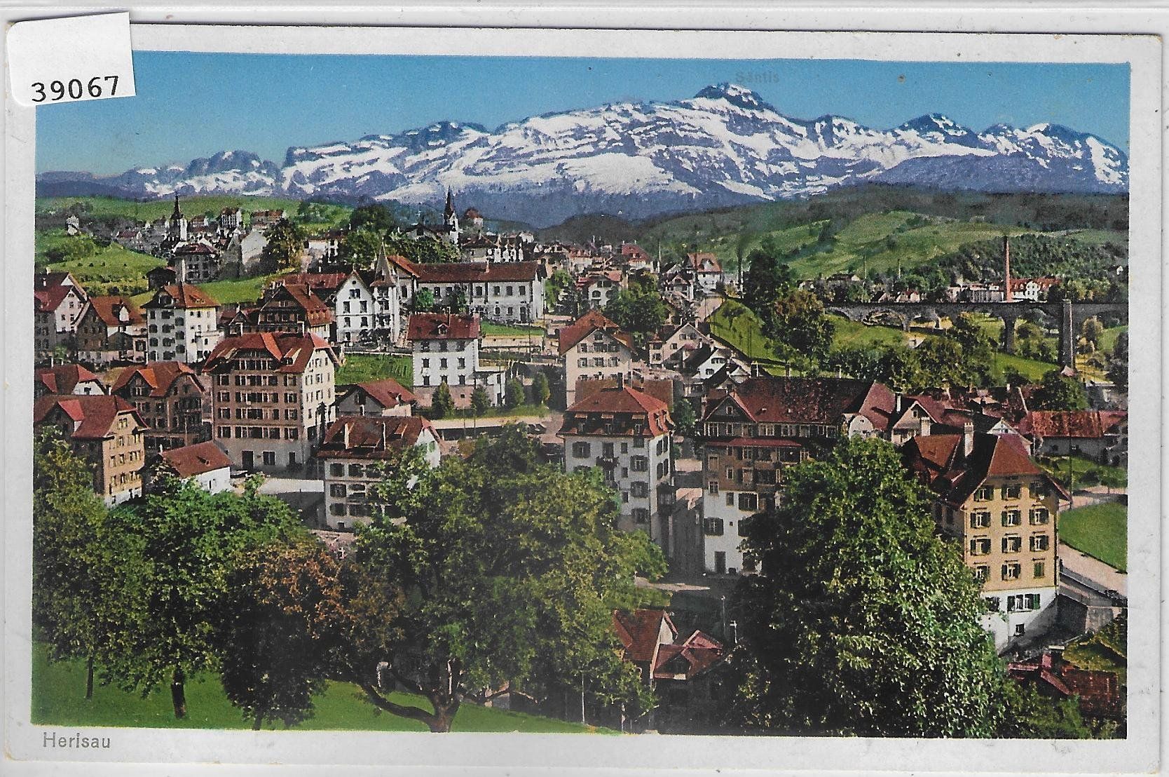 Cartoline postali: Herisau mit Säntis - Litho – Usato da Ettingen venduto da Kartenplanet