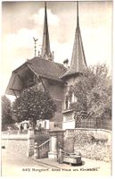 BURGDORF - Altes Haus (eine Frau) am Kirchbühl ca. 1905 (BE)