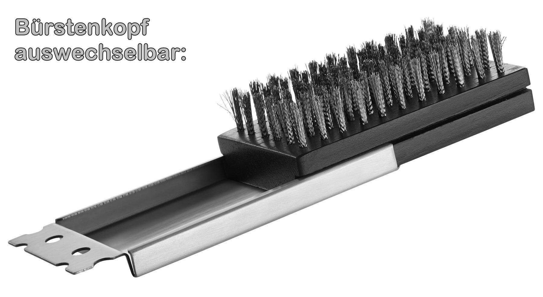 Accessori per grill: Grillbürste Gefu, Bürstenkopf wechselbar – Nuovo e nell'imballaggio originale da Wettingen venduto da kochshop 2
