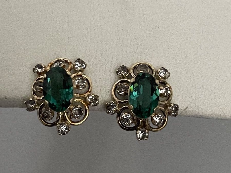 Ancienne Boucle D'oreille Pendante - Plaqué Or - Vintage