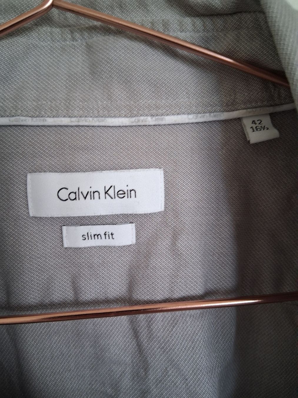 Calvin Klein Camicie: Calvin Klein Hemd Gr. 42 Slim Fit grau – Usato da Zürich venduto da Leders 2