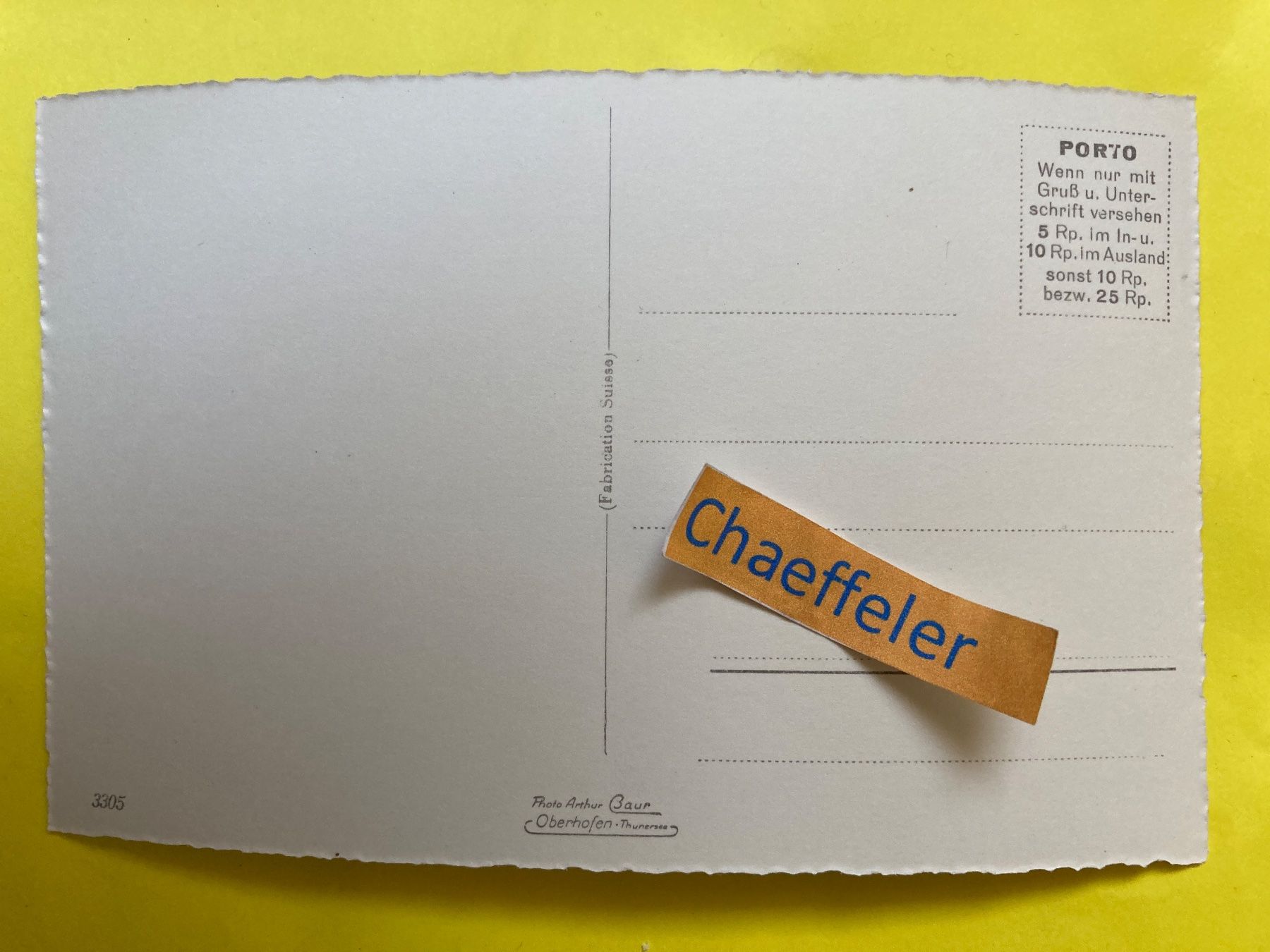 Cartoline postali: Aarau, Stadttor – Usato da Zürich venduto da Chaeffeler 1