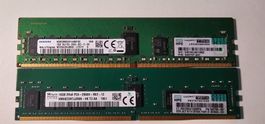 2x 16GB HPE DDR4-2666 ECC RDIMM Server RAM 32GB PC4-2666V