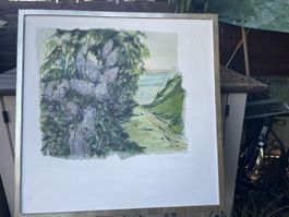 Originelles Landschafts Bild 105x105cm