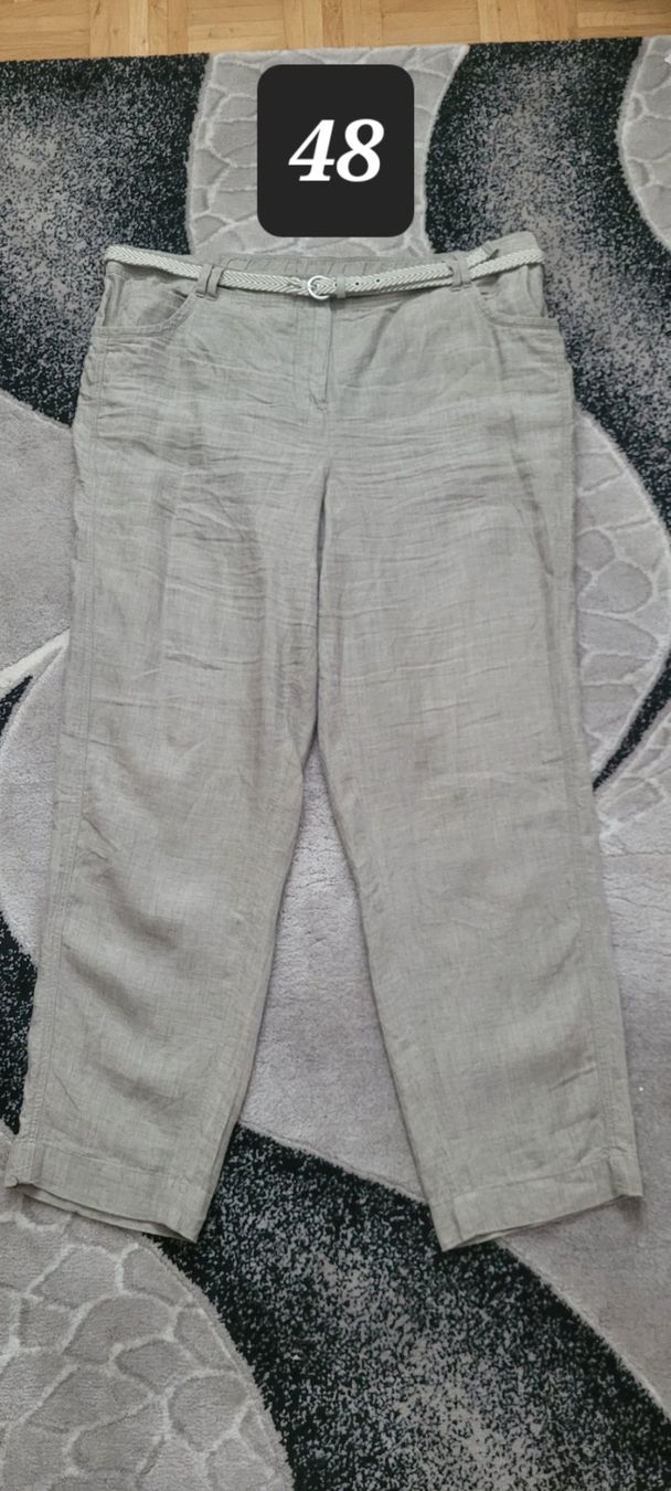 C&A Pantalons: Pantalon femme 100% LIN /taille 48 beige – D'occasion à Vevey par x_y_f
